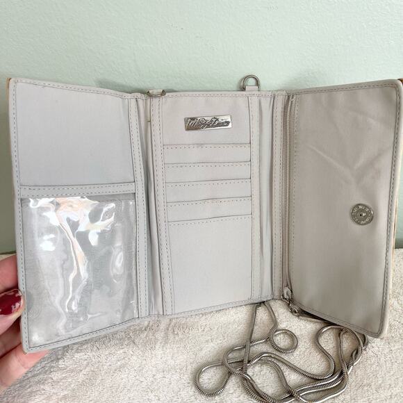 Vintage Whiting and Davis disco Light Gold Gemstone shoulder Bag wallet clutch - Picture 3 of 6